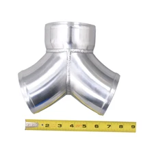 Turbo Aluminum Y Pipe Tube Dual 3.5" to 4" Cold Air Intake Intercooler Pipe USA!