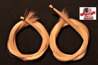 2 hanks 80 cm (31'')Natural Mongolian Violin Viola bow  horse hair 4/4