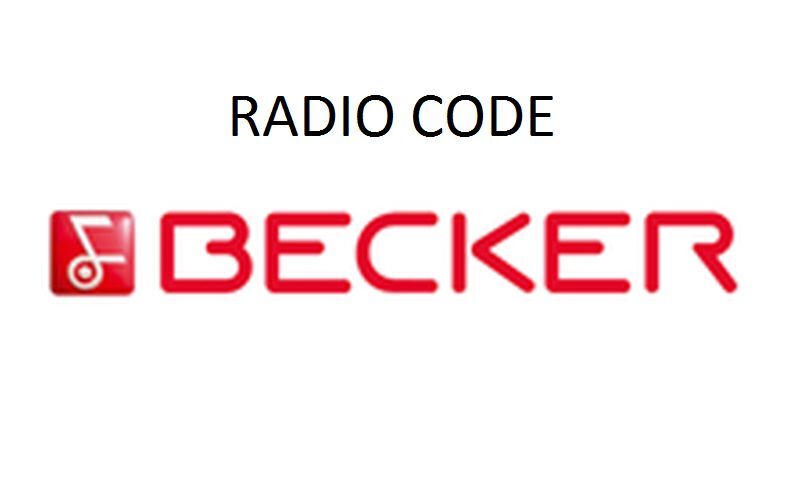 Becker Radio Code / Key Code Harman Mercedes Benz Porsche Ferrari Alpine