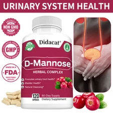 D-Mannose 1000mg Capsules with Cranberry & Dandelion Extract - UTI Support