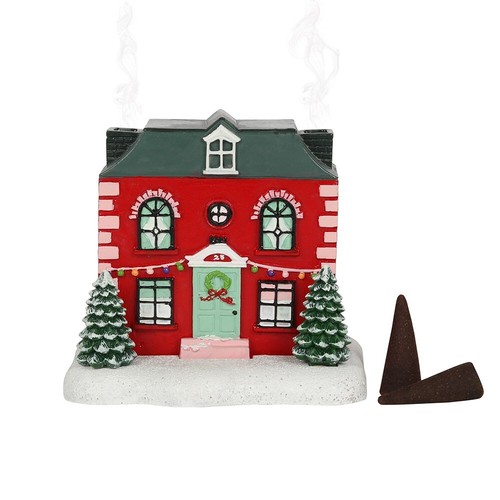 Christmas House Incense Cone Burner Xmas Home Decorations - Foto 7 di 12