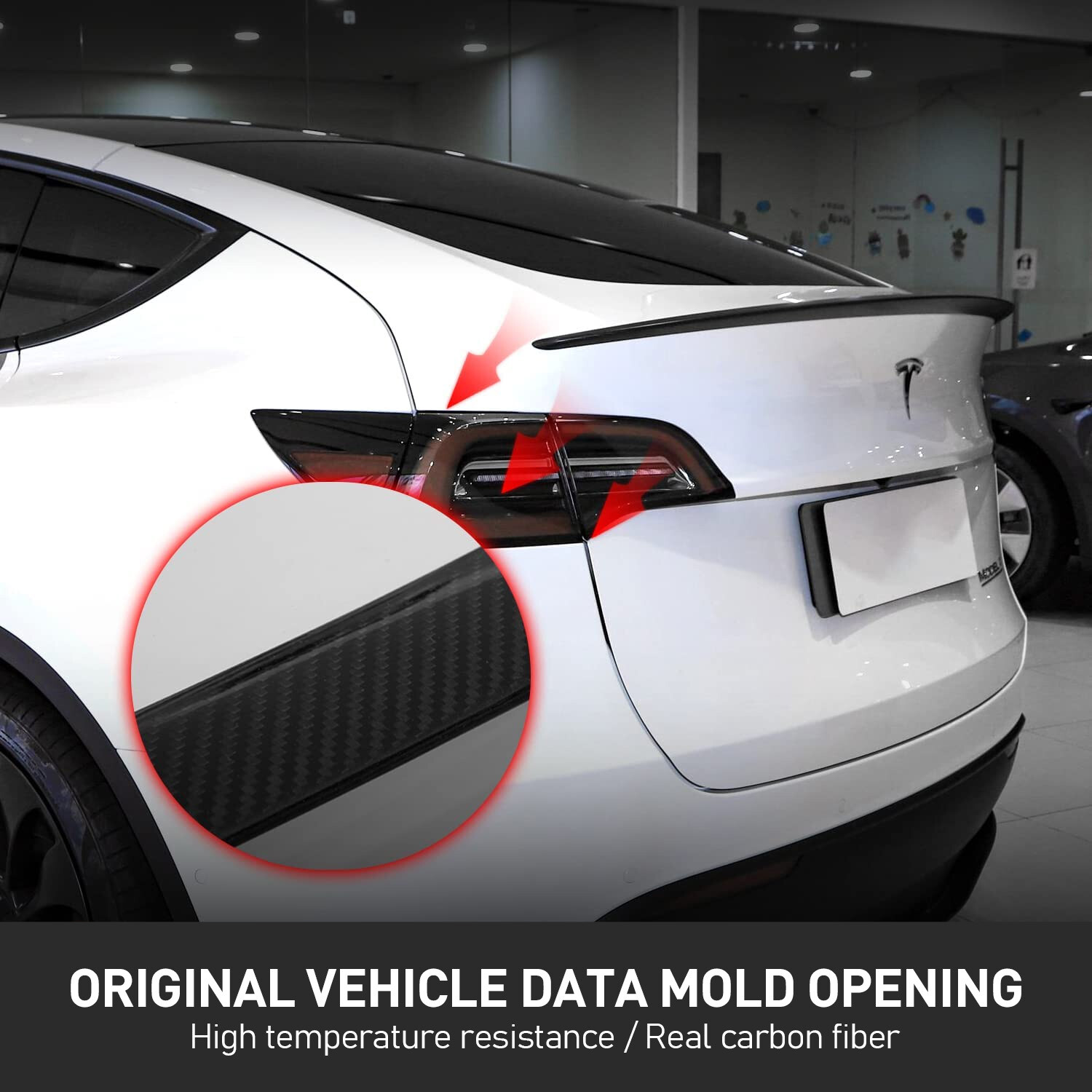 Tesla Rear Spoiler Refit Kit Refit Matte Black Tail Trunk Spoiler Wing Trim For Tesla Model 3 2019 ...