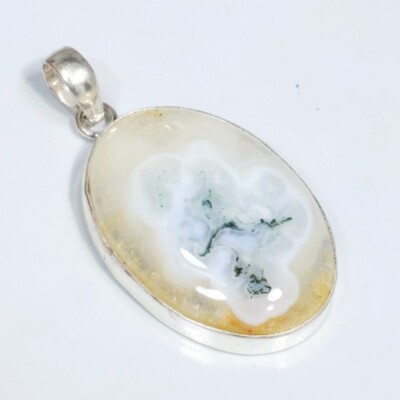 Solar Quartz 925 Silver Plated  Pendant Jewelry Size 2'' NS-216