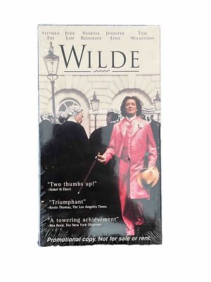 Wilde Sealed 1998 VHS Promo Screener Jude Law Stephen Fry