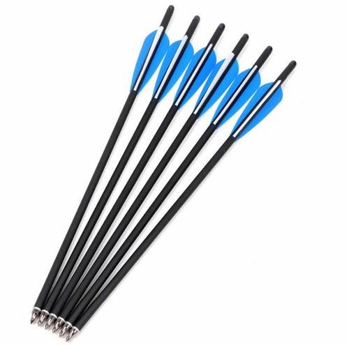 Flechas ballesta de carbono 17/20/22" OD 8,8 mm 6 piezas para caza con arco compuesto y recurvo - Imagen 9 de 12