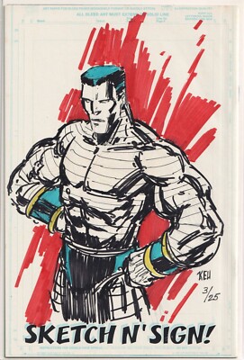 CALL OF DUTY #1 JAY COMPANY SIGNED REMARKED KEU CHA COLOSSUS SKETCH COA MARVEL