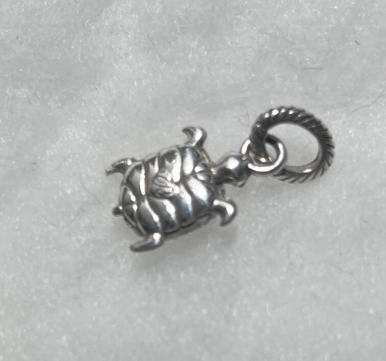 Brighton Silverplated Turtle Dangle Charm 3D + St… - image 2