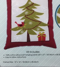Needle Creations "Woodland" Embroidery Pillow or Wall Hanging Christmas design
