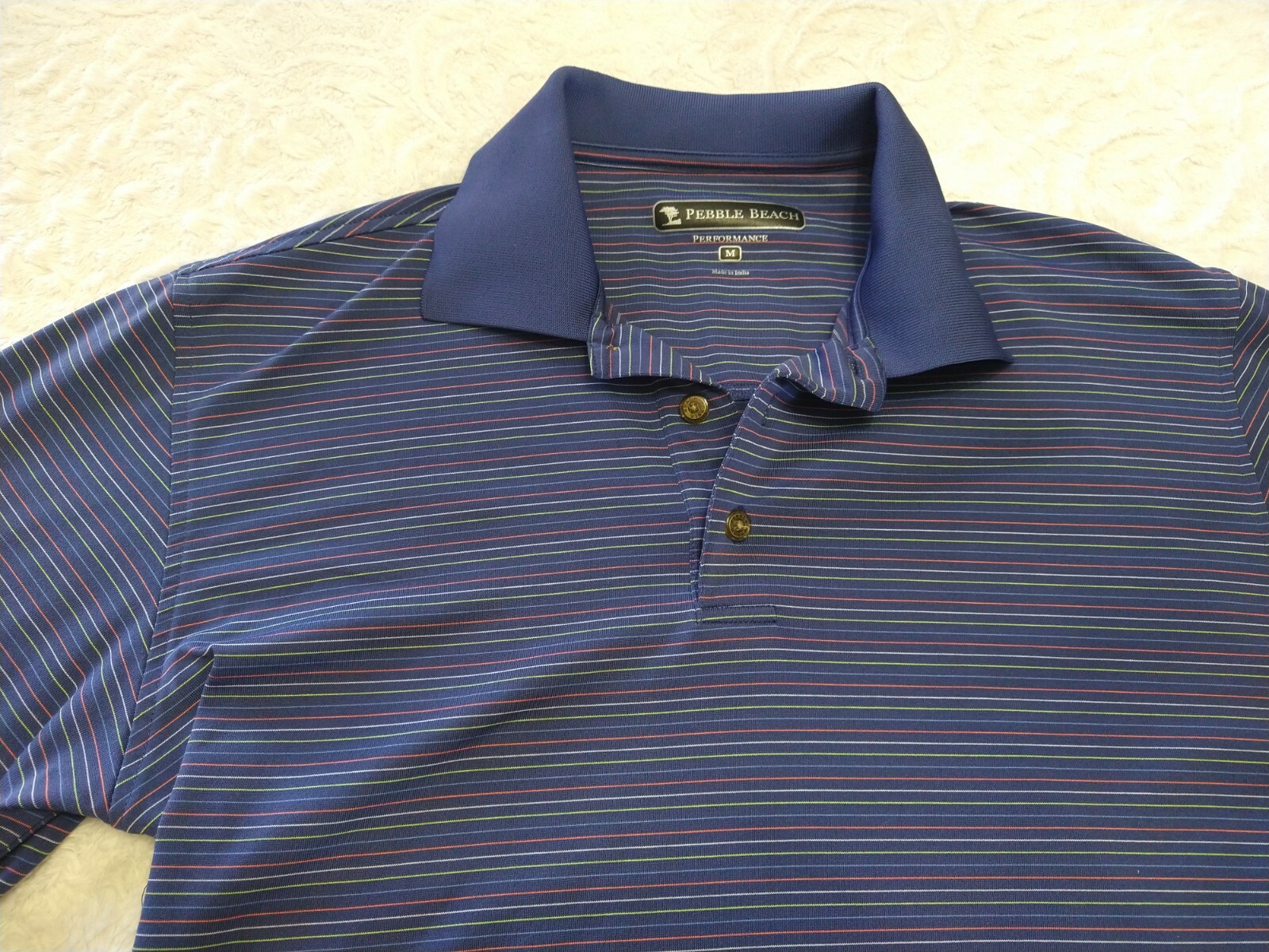 Pebble Beach Performance Blue with multi color pi… - image 3