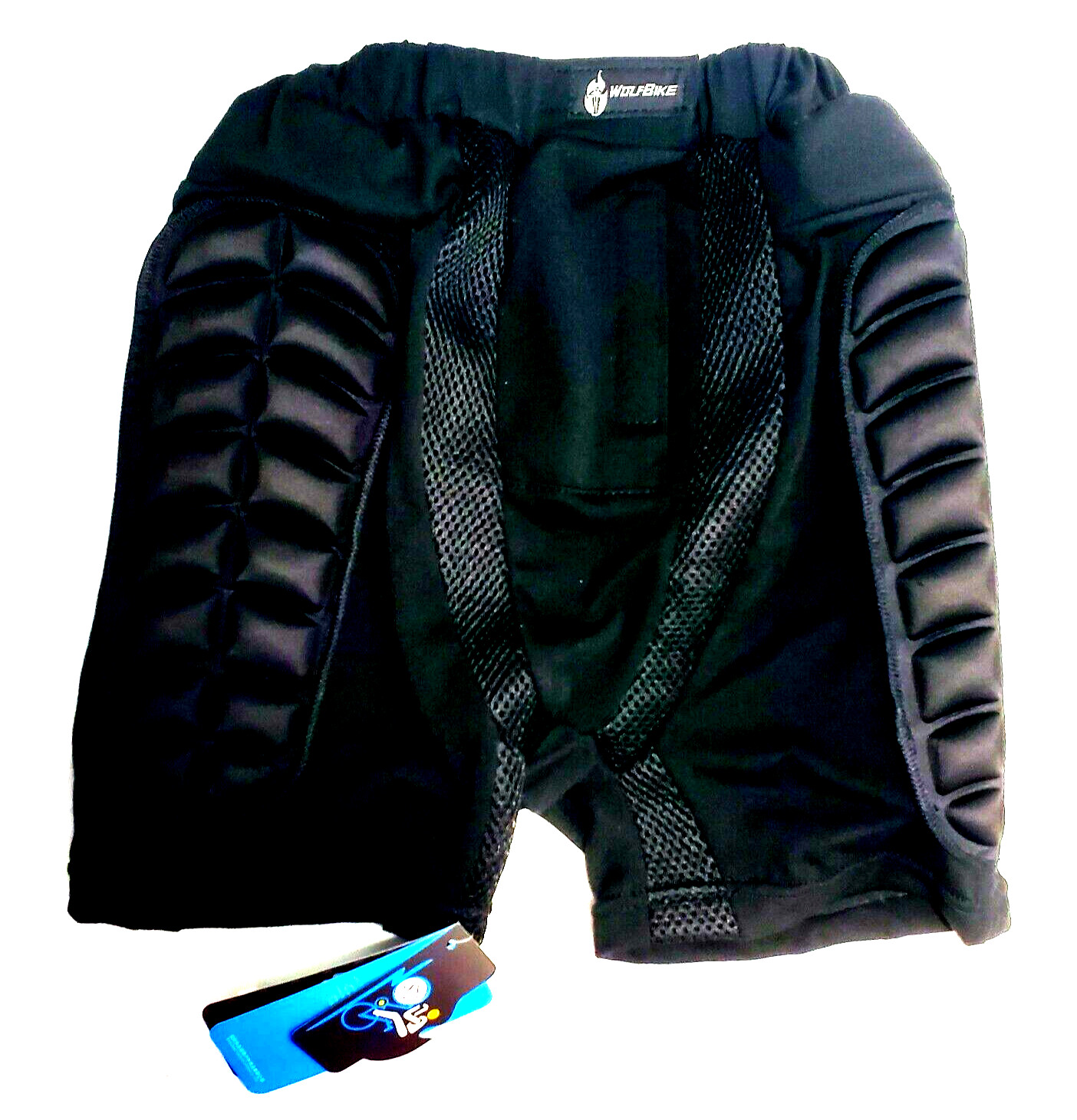 NEW WolfBike Bike Underwear Shorts Size XS Black Padded Seat Hip Protector