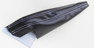 Fits 91-99 Mitsubishi 3000GT, Stealth Vinyl Emergency Brake Boot w/White Stitch
