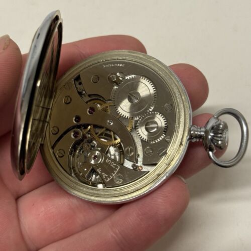 50mm Ancien Goujon VIEUX STOCK Ouvert Cadran Sub Secondes Montre À Gousset à - Bild 12 von 16