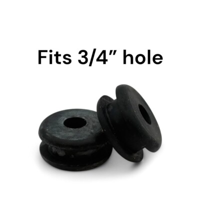 Rubber Grommet to fit 3/4'' Hole in 1/4'' Thick Panel - 5/16'' Inner Diameter