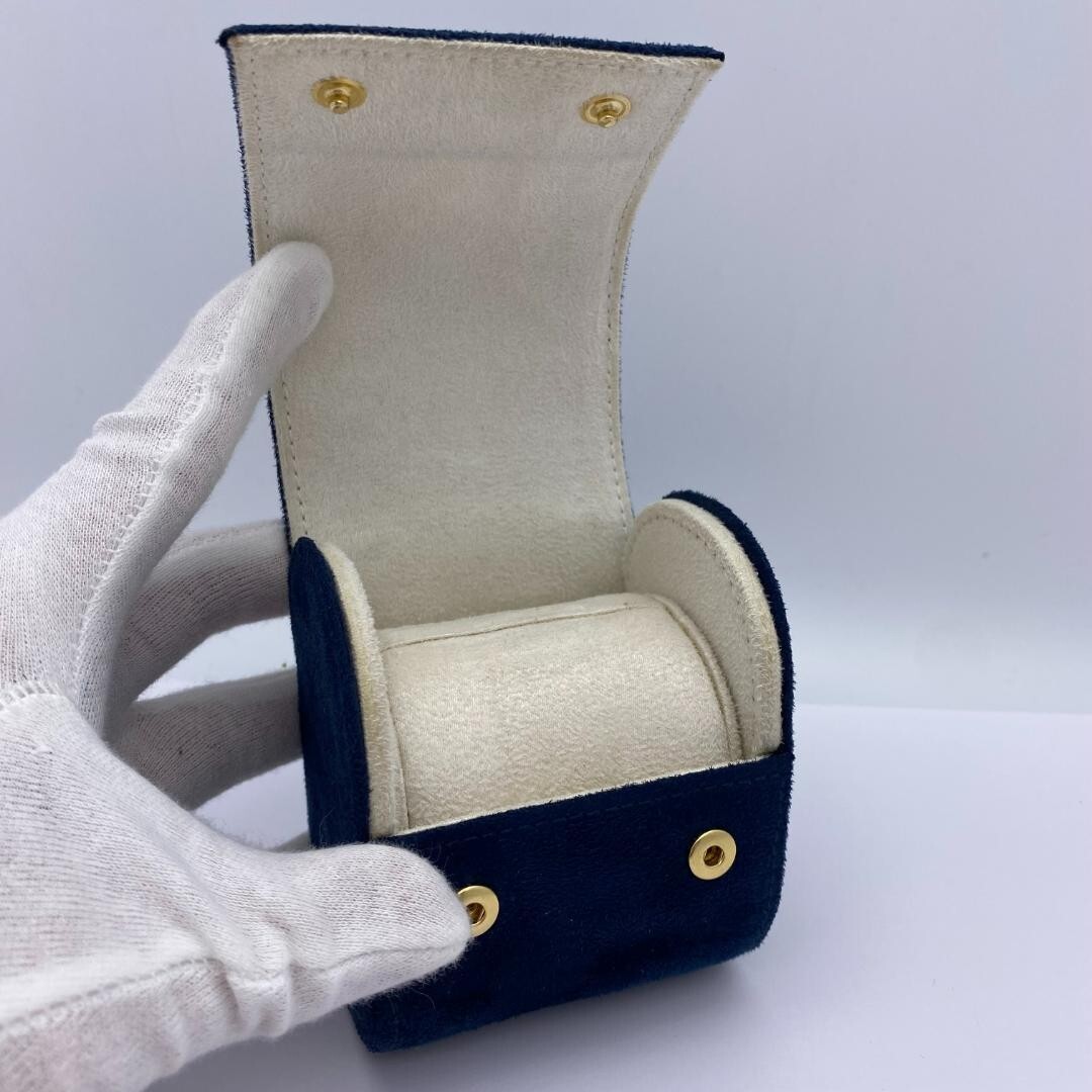 Louis Vuitton 時計ボックス ネイビー RARE Louis Vuitton Watch Case Leather Box Dark Blue Navy