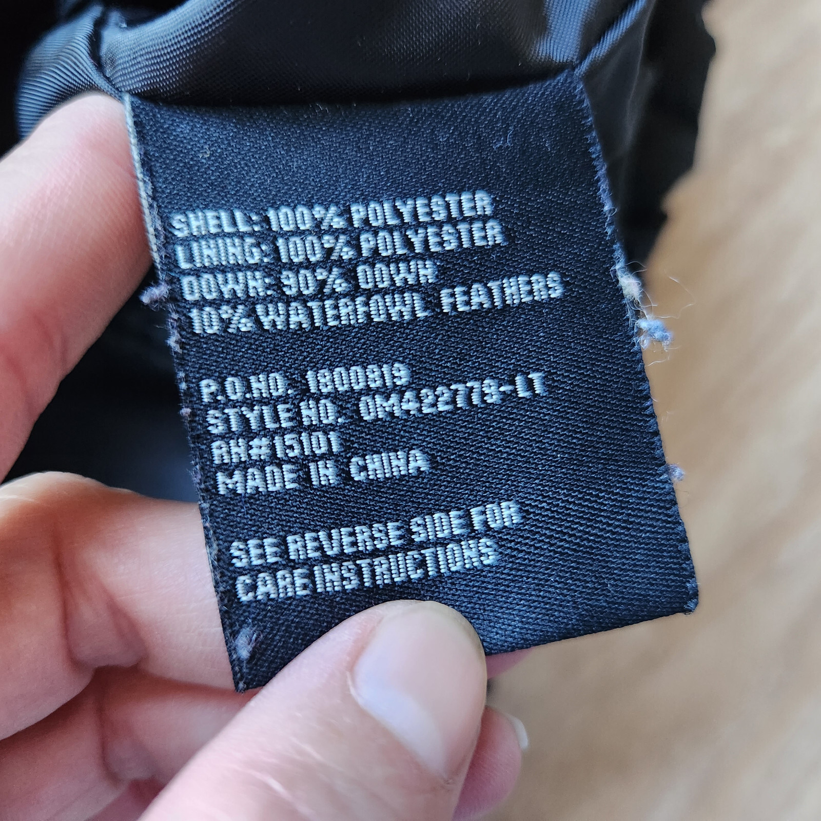 I Madison Expedition Down Puffer Hooded Jacket Ruffle Zip Black Women's S