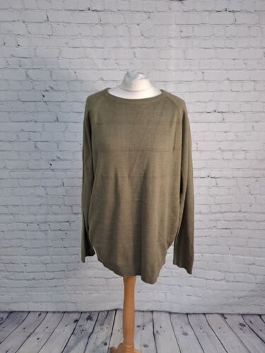 Khaki Jumper Sweater Mens Size Large Round Neck Long Sleeve (BB06) | eBay