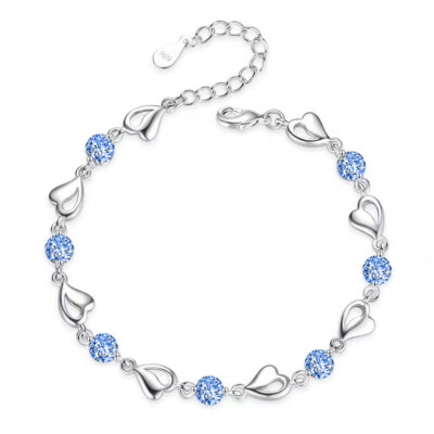 925 Sterling Silver Indian Fashion Jewelry Women Crystal