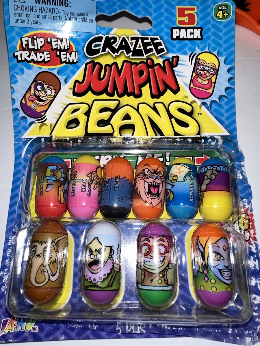Crazee Jumpin Beans and Racing Jump Shoot Tumbler Tray Toy 10 Beans