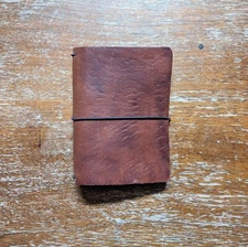 Brown Pocket Size Traveler's Notebook, Unknown Maker/Leather