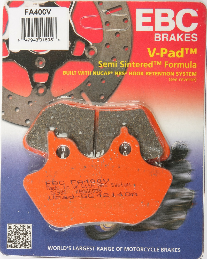 EBC V-Pad Rear Brake Pads For Harley Davidson Softail Deuce (2000-2007) – Semi-Metallic FA400V