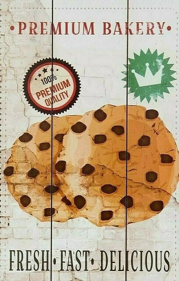 Clayre & Eef Schild Hängeschild Reklameschild Kekse Cookies 30 x 60 x 2 cm MDF - Bild 2 von 3