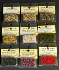 VTG 90's Lot Of 9 Mill Hill Glass Seed Beads Needlework Cross Stitch Crafting