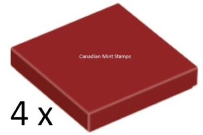 New Lego 4x Dark Red Tile 2 x 2 with Groove 3068b 3068