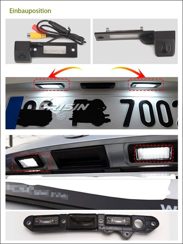 Telecamera posteriore 150° linea di protezione retromarcia CCD HD 100% impermeabile per VW Seat Skoda - Foto 6 di 13