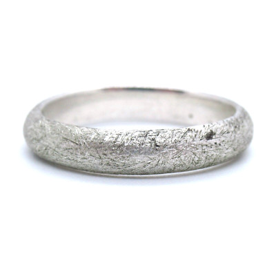 Schlichter Ring aus 925er Sterling Silber mattiert Textured Silver Vintage RG57
