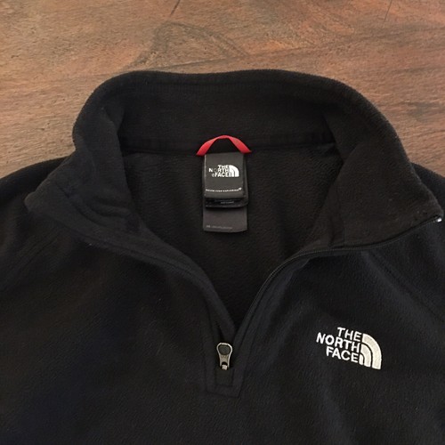 North Face Sweater Women’s Small Black Quarter Zip Fleece Pullover Sweatshirt - Picture 3 of 9