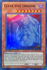 YUGIOH Clear Vice Dragon LCGX-EN209 1st edition Super Rare Light-played LP