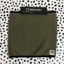 BRIXTON Unisex Olive Green Arctic Fleece Face Mask Gaiter ONE SIZE NWT