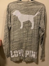 Victoria  s Secret Pink Dog Logo Bling Shirt - Rare - Size S new without tag 