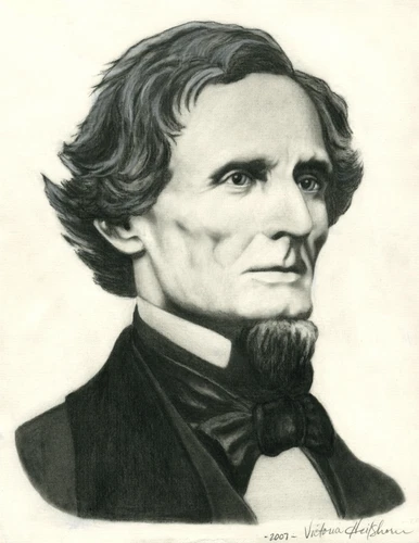 Signed - Numbered Civil War Art Print - Confederate President Jefferson Davis