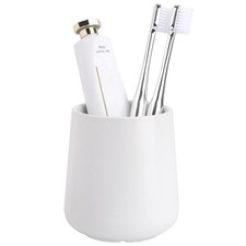 Bathroom Toothbrush Holder - Ceramic Toothbrush Cup Holder 13Oz White Toothbr...