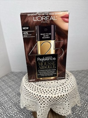 NEW L'Oreal Paris Superior Preference Mousse Absolue, 425 Dark Mahogany Brown.