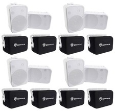 8 Rockville 6.5" 500w Outdoor Speakers Waterproof Covers For Restaurant/Bar/Cafe