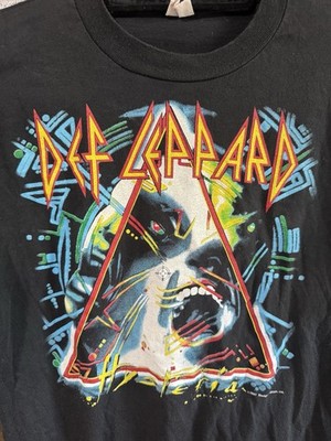 TRUE VINTAGE 1987 DEF LEPPARD HYSTERIA TOUR T-SHIRT 2-SIDE XL