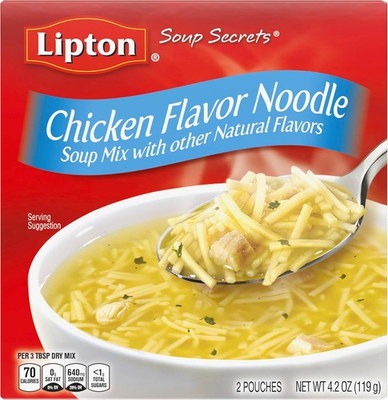 #ad Lipton Instant Soup Mix Chicken Flavor Noodle For a Warm Cup of Soup Cooks in 5 $2.96