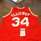Hakeem Olajuwon Signed Houston Rockets #34 Basketball Jersey JSA Witnessed