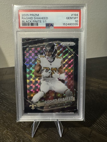 2025 Prizm Rashid Shaheed Black Finite 1/1 Super Bowl winner…