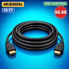 HDMI Cable 10 FT 4K Ultra HD High Speed Cord for Nintendo Switch PS5 Xbox HDTV