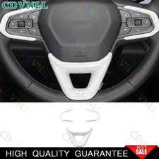 Para Chevy Trax 23-2026 Blanco Brillante Volante Botón Marco Cubierta Borde 3 Piezas