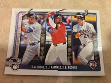 2025 Topps Series 1 - League Leaders Aaron Judge, Jose Ramirez, Brent Rooker #29