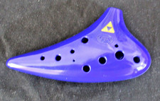 STL 12 otworów Ocarina Zelda Triforce Blue Alto C Plastik 6,5" Wczesne logo Model
