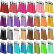 Tassels Charms for Jewelry Making, Keychain Tassels Bulk for Crafts, Leather Key