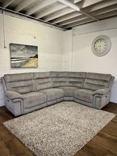 Furniture Village Berlin Modular Fabric Power Recliner Corner Sofa