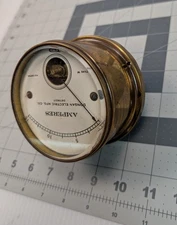 Vintage Dongan Electric, Detroit Type W Ammeter No 08794, Brass Panel Gauge