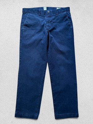 GAP dunkelblaue Chino Hose gerades Bein W34 L30 Baumwolle Smart Freizeit