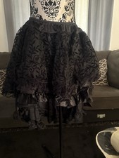 Fashion Costumes Black Lace Skirt Size M/L Halloween Elastic Stretch